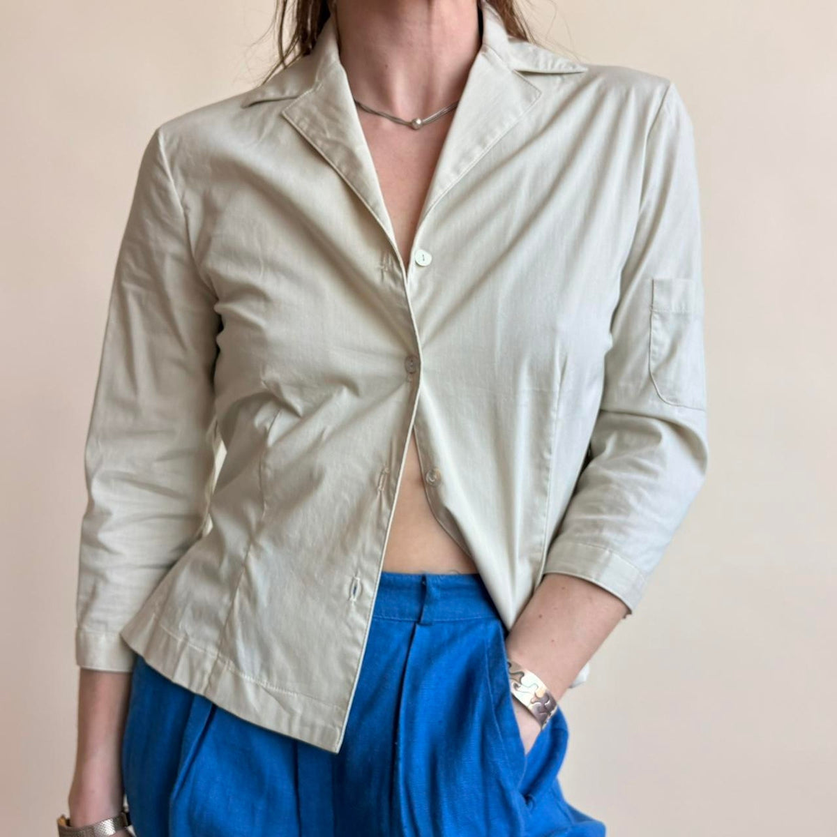Shelli Segal Compliance Alliance 1995 Cream Top - NWT, Size XS