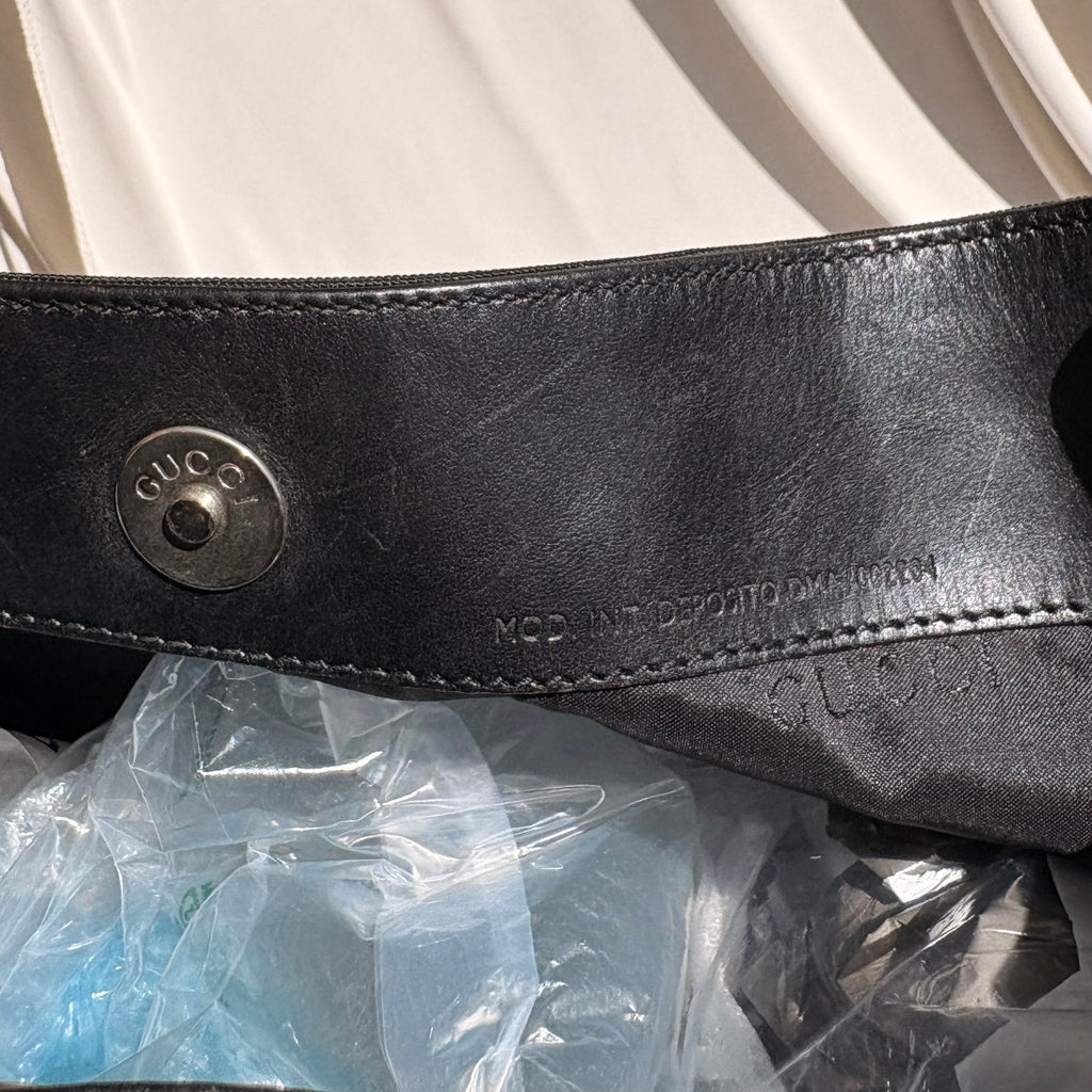Gucci Bamboo Hobo Bag - Black Nylon, Leather, Tom Ford Era