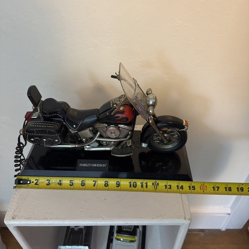 VTG Harley-Davidson Telemania Heritage Softail Landline Telephone Phone Flames.