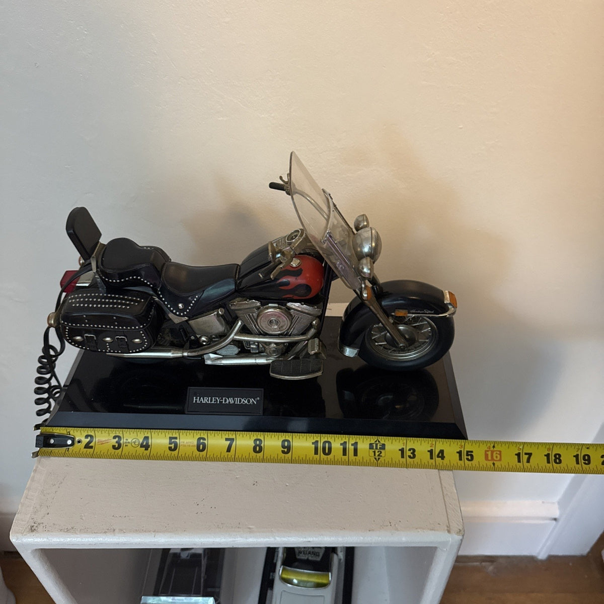 VTG Harley-Davidson Telemania Heritage Softail Landline Telephone Phone Flames.