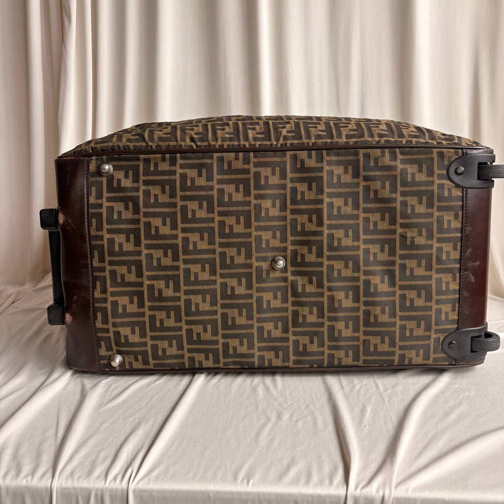 Vintage Fendi Zucca Rolling Duffel Bag / Trolley Case - 1999 Collection