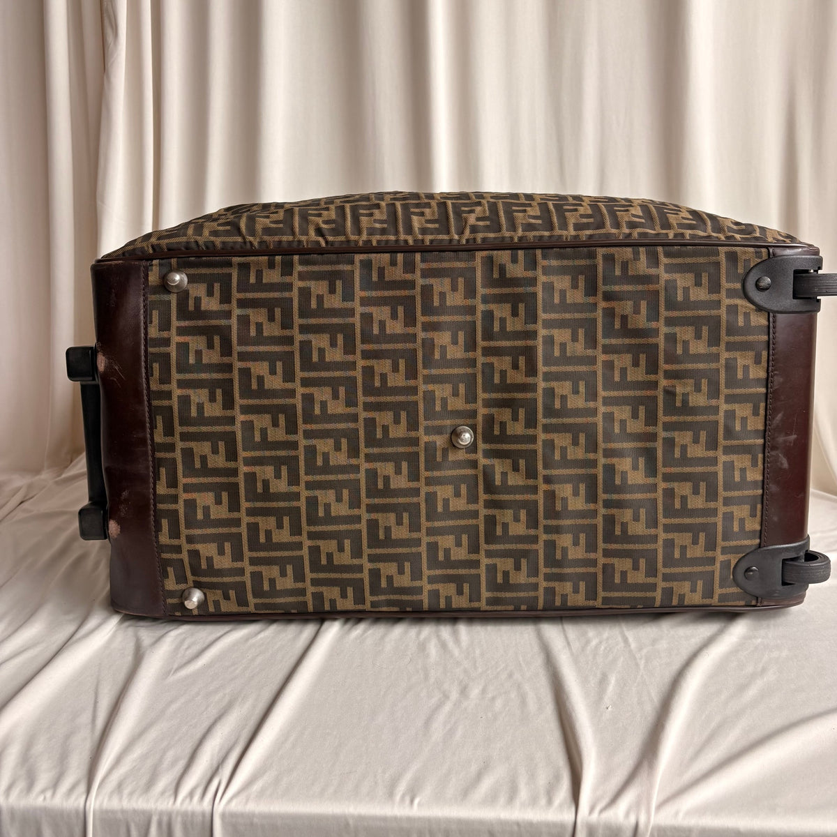 Vintage Fendi Zucca Rolling Duffel Bag / Trolley Case - 1999 Collection
