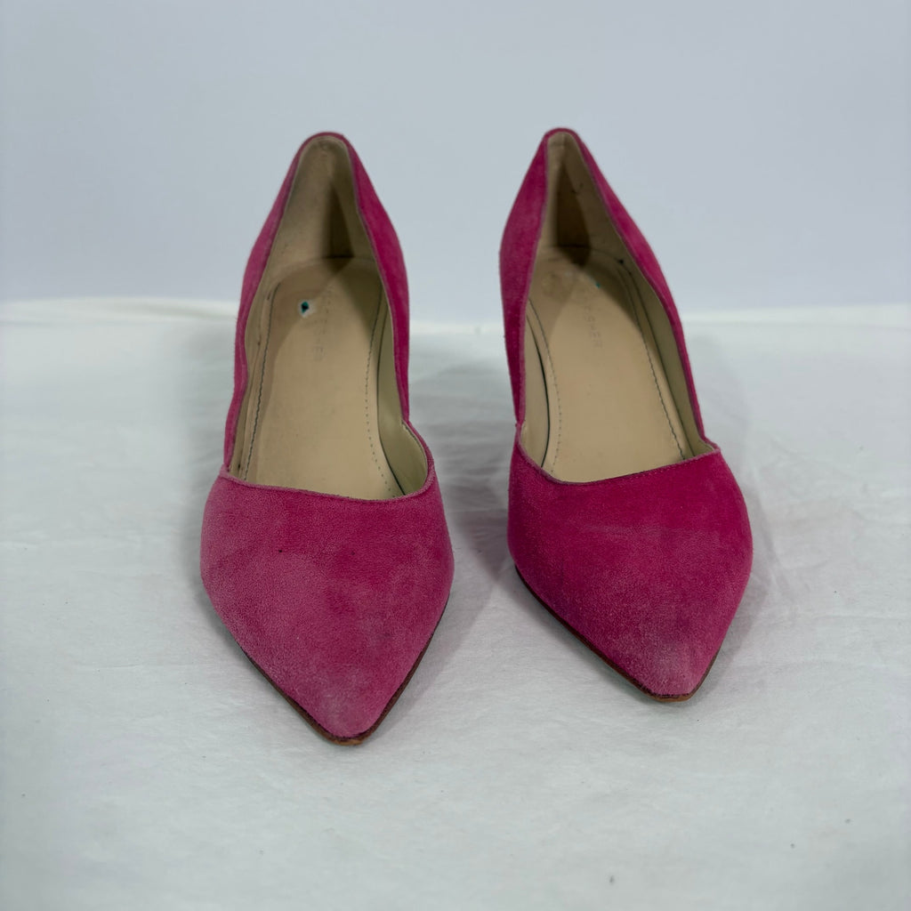 Mark Fisher Bubble Gum Pink Velvet Heels Size 8