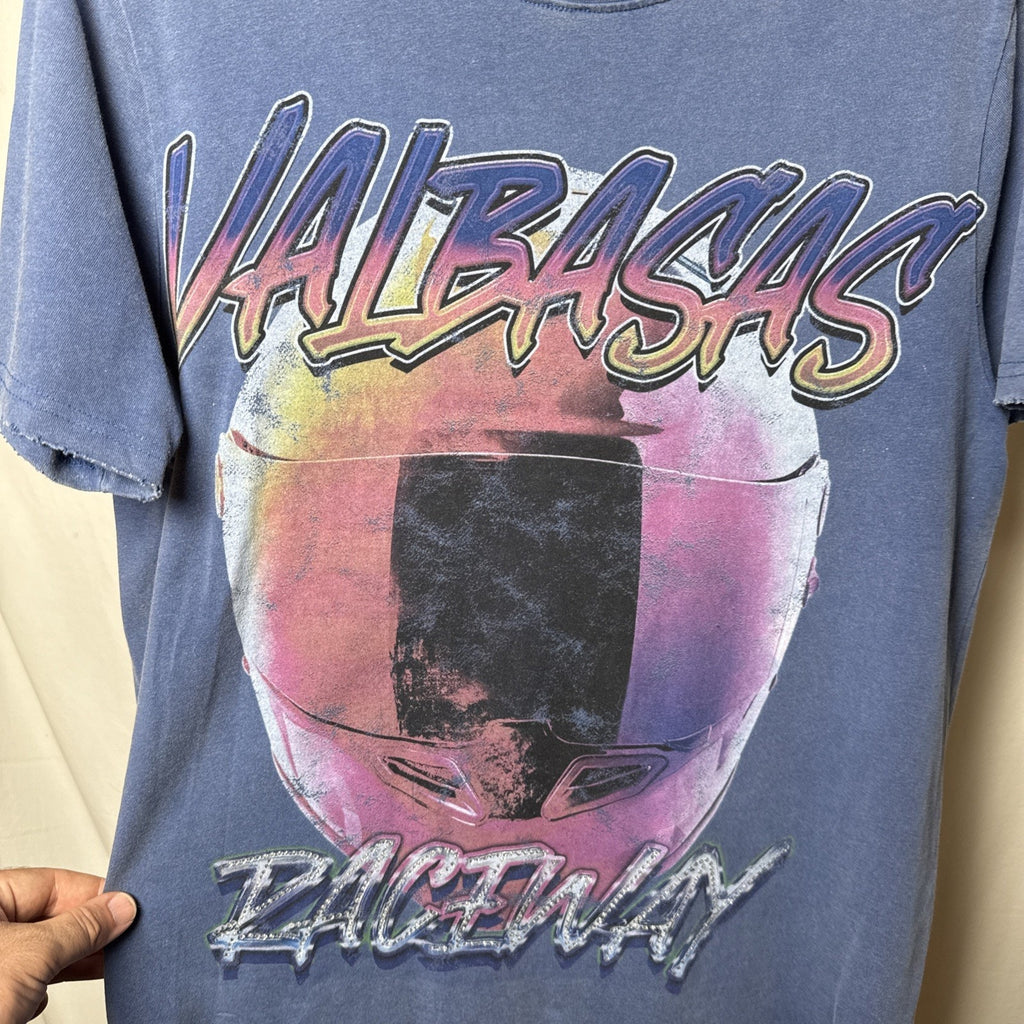 VALABASAS “SPEED DEMON” VINTAGE DARK BLUE TEE Men’s Small