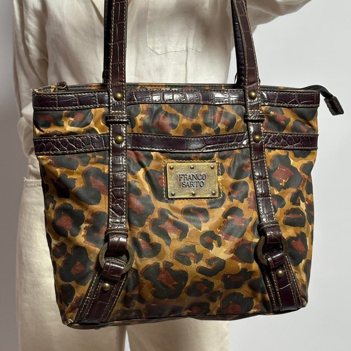 Vintage Franco Sarto Cheetah & Croc Bag