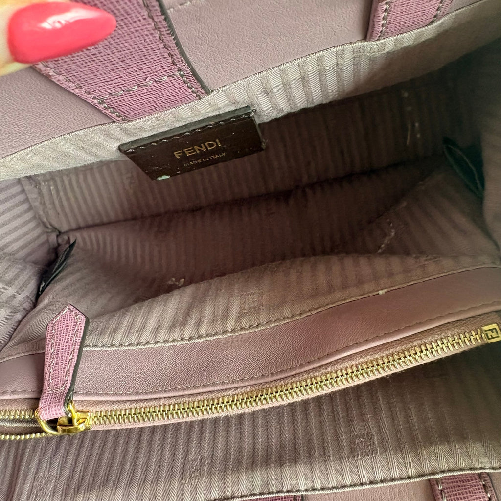 Fendi 2Jours Tote - Lilac/Old Rose Vitello Elite Leather