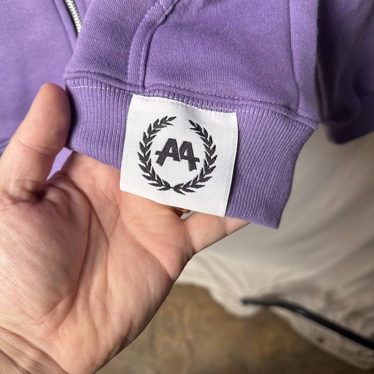 AA Above Average Collections Full Zip Men’s Hoodie Purple Size M NWT