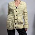 Fisherman's Cable Knit Cardigan - Cream