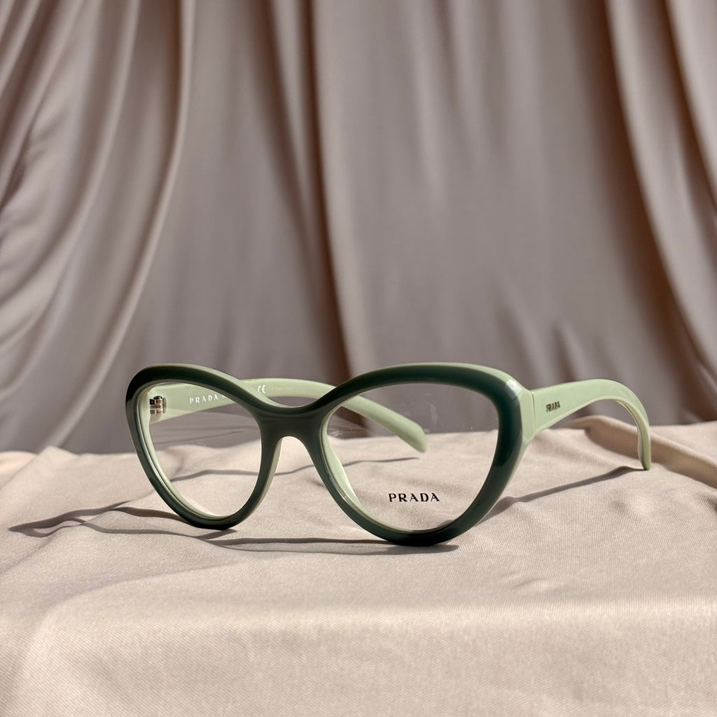 Prada VPR 25R Cat-Eye Eyeglasses - Mint Green, Sage
