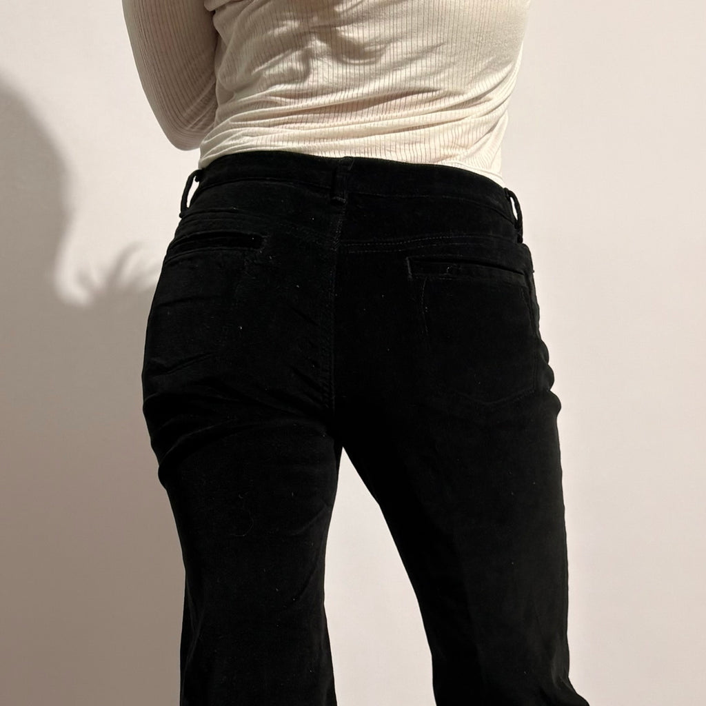 Banana Republic Black Velvet Bootcut Pants - NWT, Size 0