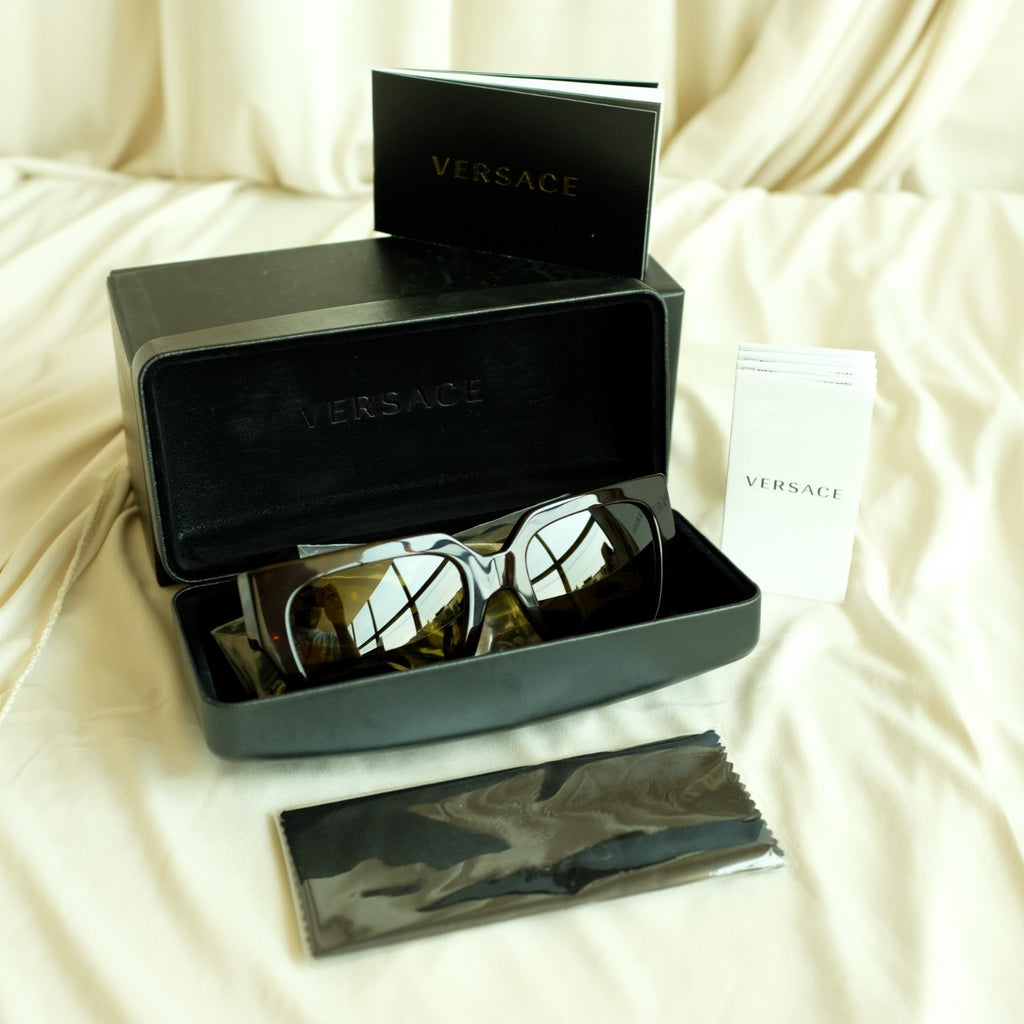 Versace Wayfarer Sunglasses - Dark Havana/Brown
