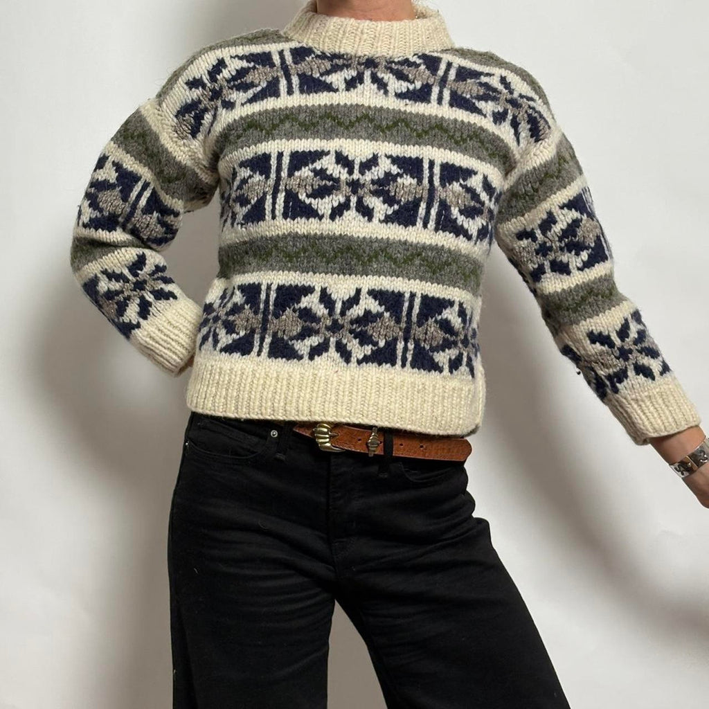 Vintage Handmade Nordic Wool Sweater
