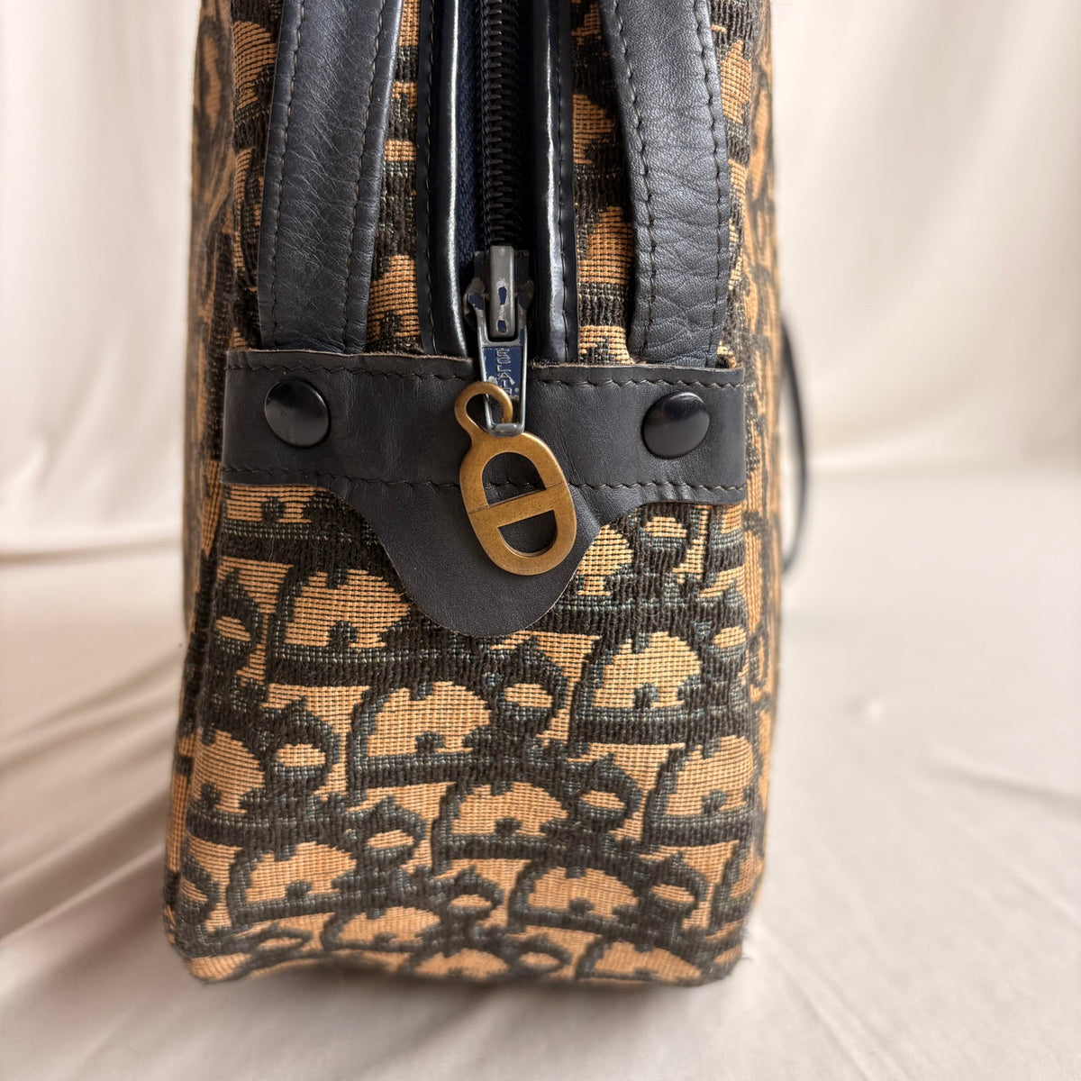 Vintage Christian Dior 70s/80s Oblique Jacquard Trotter Shoulder Bag