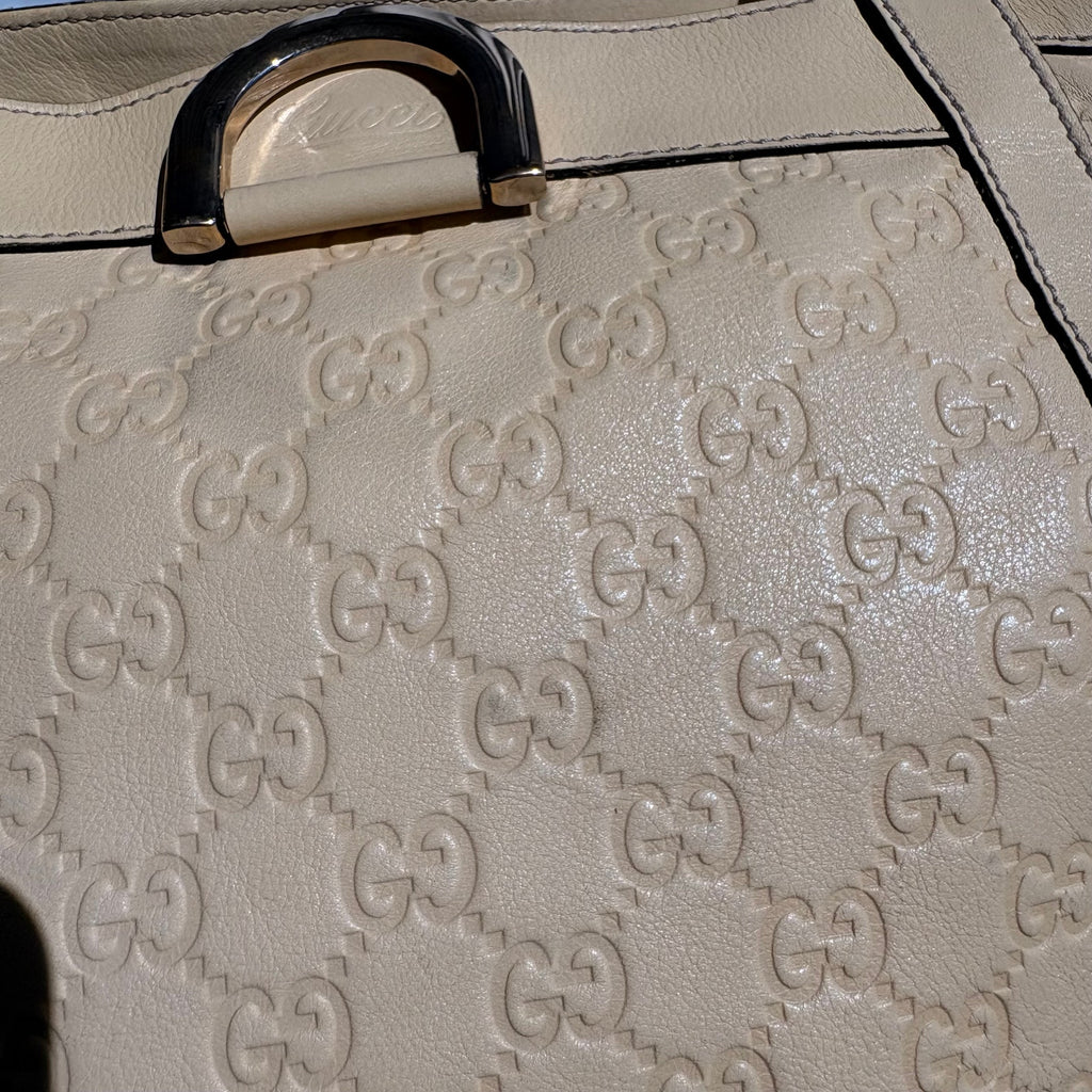 Gucci Abbey Tote - Guccissima Leather, Yellow, D-Ring Detail