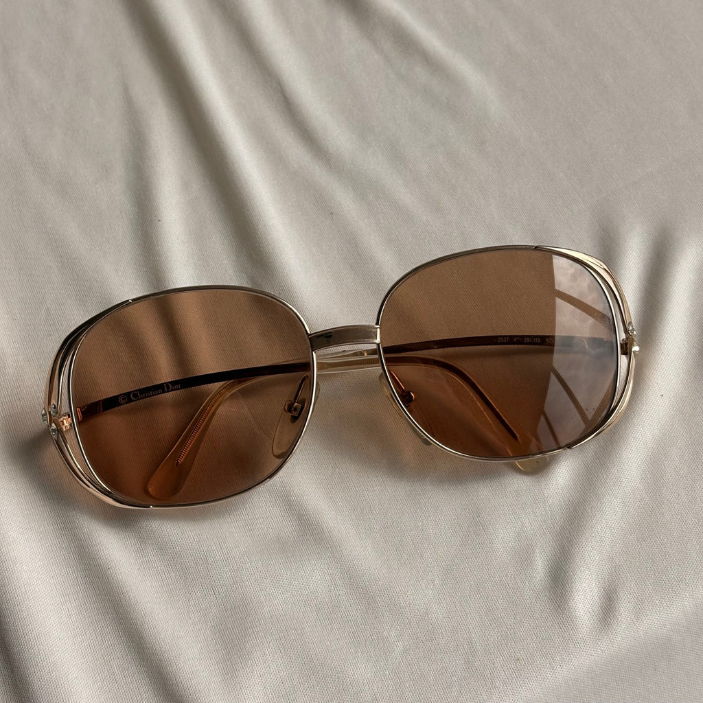 Vintage  Christian Dior 1970s/80s 2250 Sunglasses - Gold