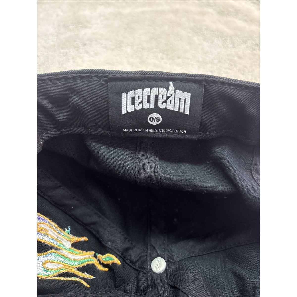 BBC Icecream Black/Gold Adjustable Cotton Baseball Cap