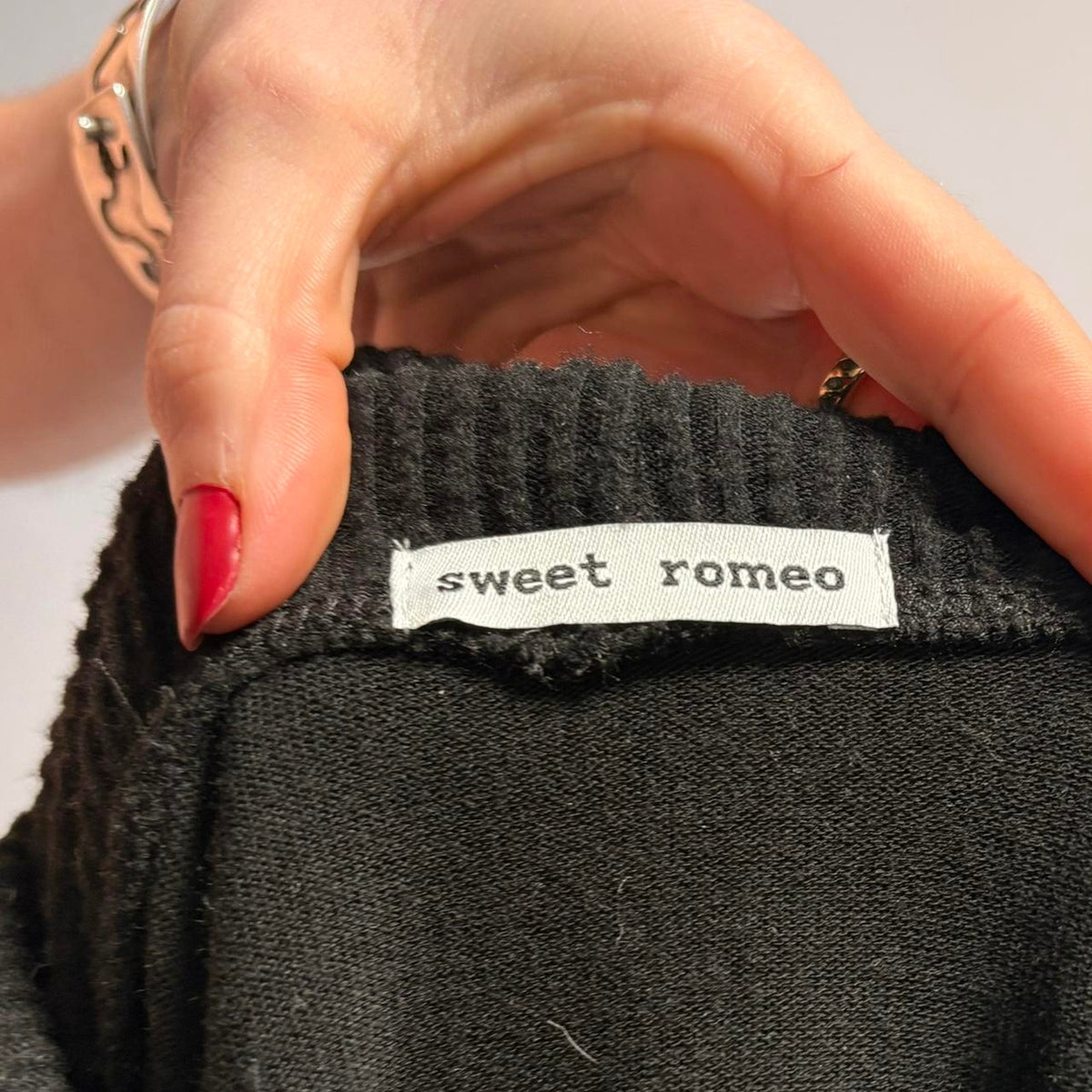 Sweet Romeo Black Cowl Neck Sweater - Oversized, Size Medium
