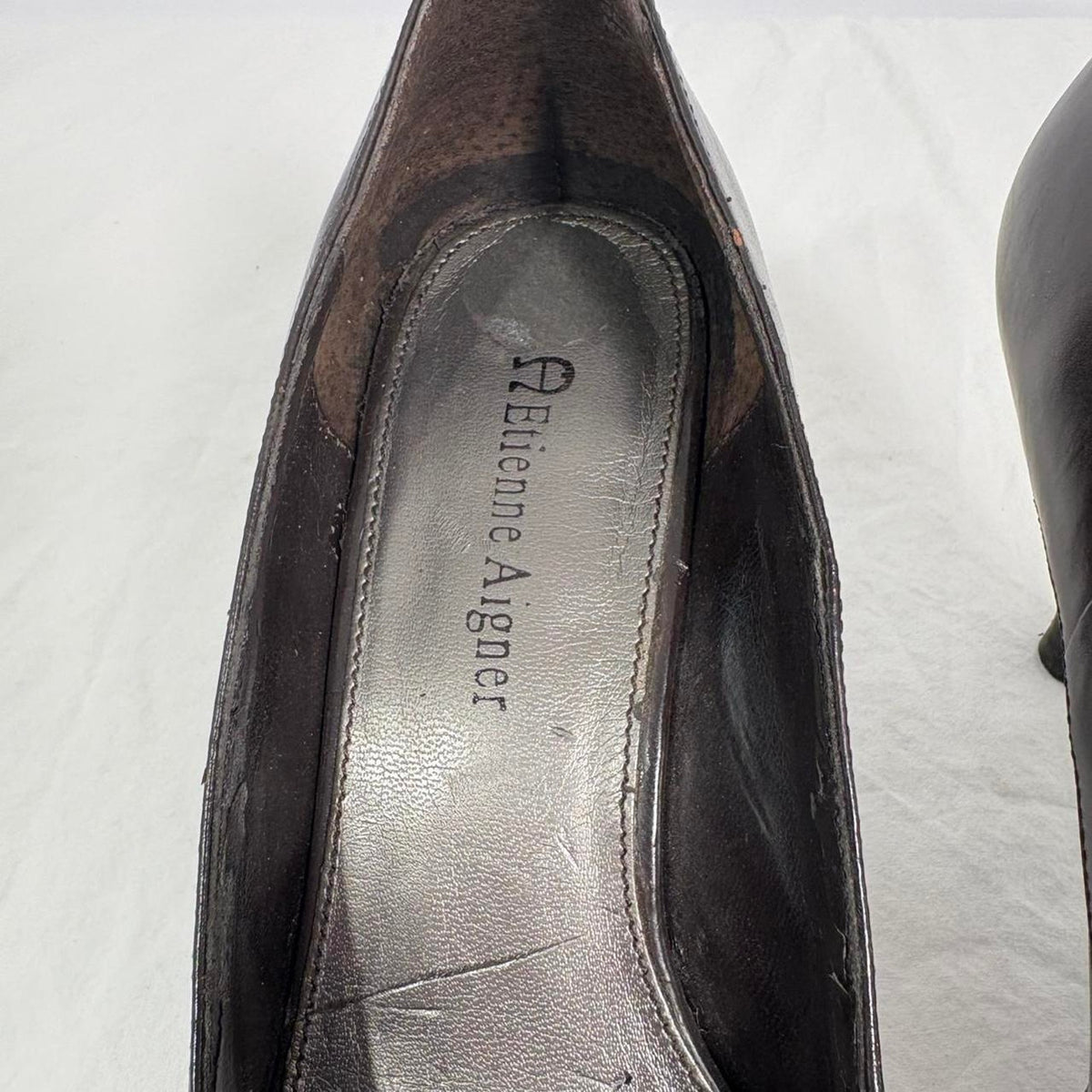 Etienne Aigner Brown Leather Pumps - Size 6