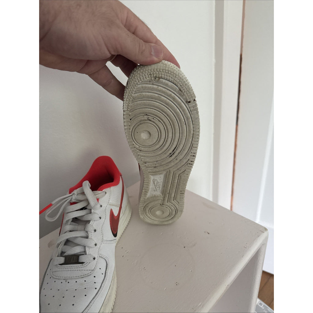 Nike Air Force 1 LV8 GS White Double Swoosh Crimson (CW1574-101) Size 6.5Y