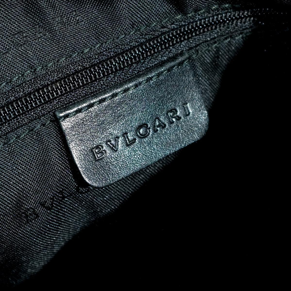 Bvlgari Monogram Canvas Pochette - Grey/Black Denim, Leather Trim