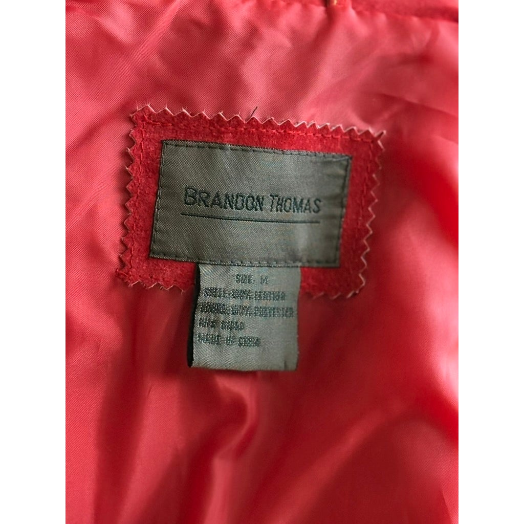 Brandon Thomas Red Suede Western Trucker Vest