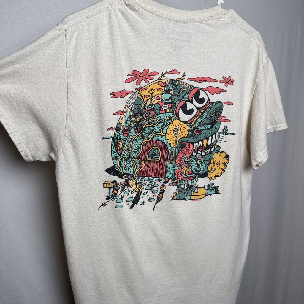 Killer Acid Limited Edition Cream short sleeve graphic shirt SIZE Medium