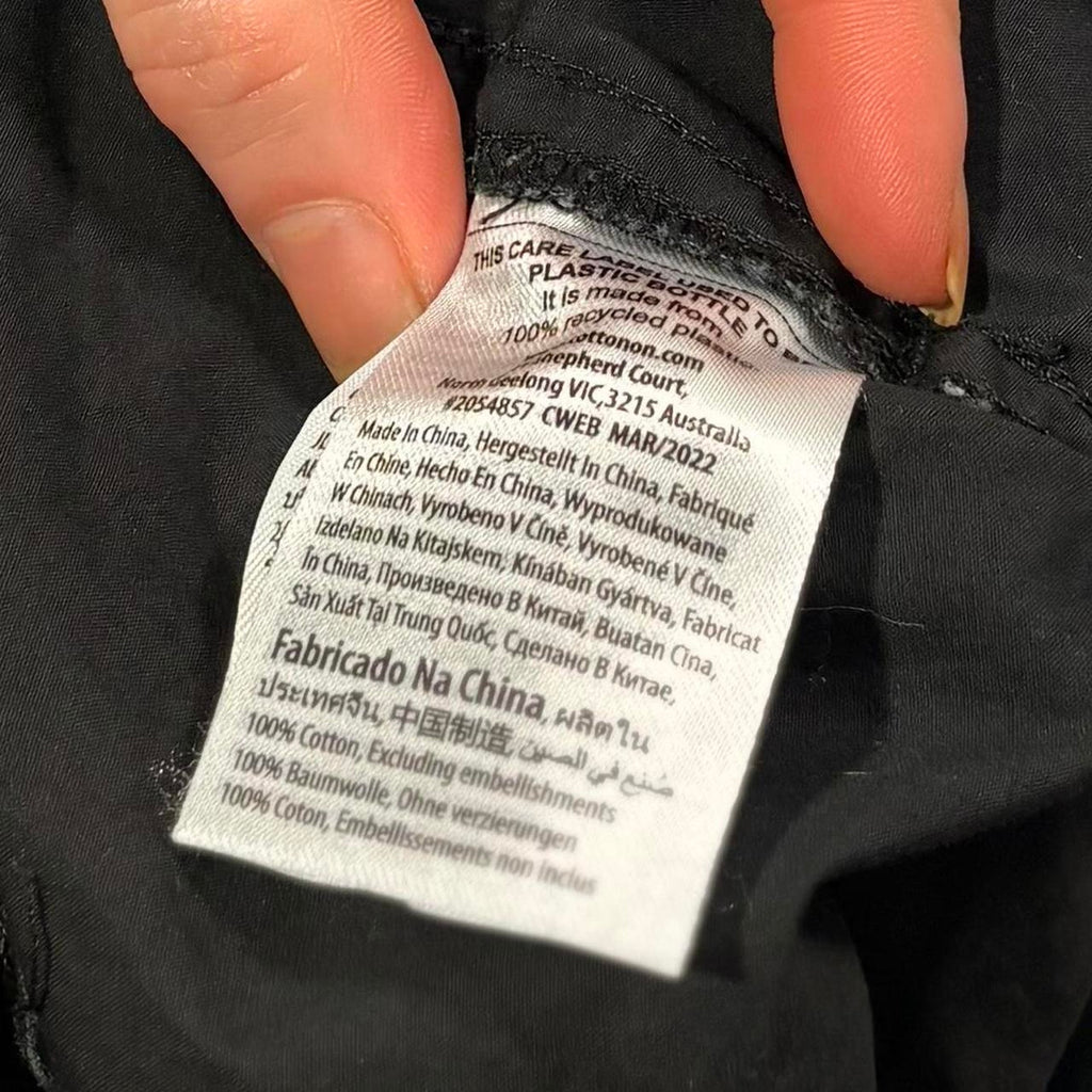 Cotton On Black Cargo Pants - Size 4