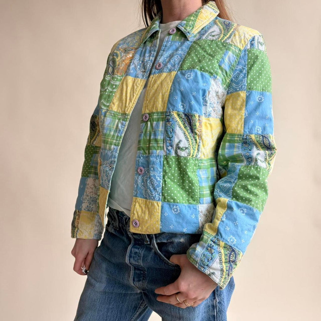 Kate Hill Quilted Reversible Cropped Jacket - Fits Small