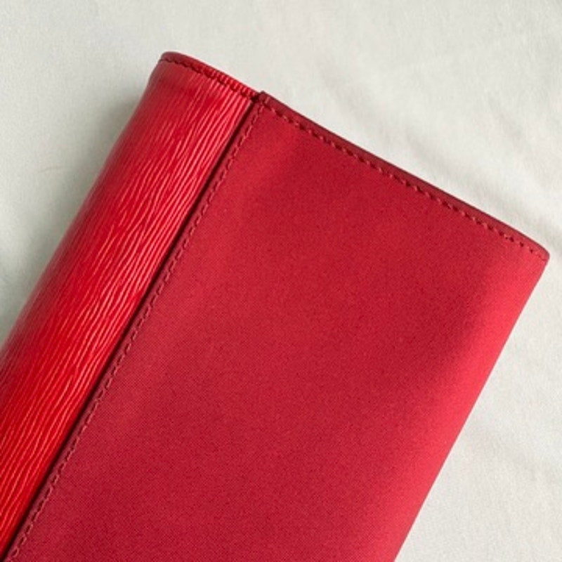 Prada Vitello & Fabric Move Red Crossbody Wallet