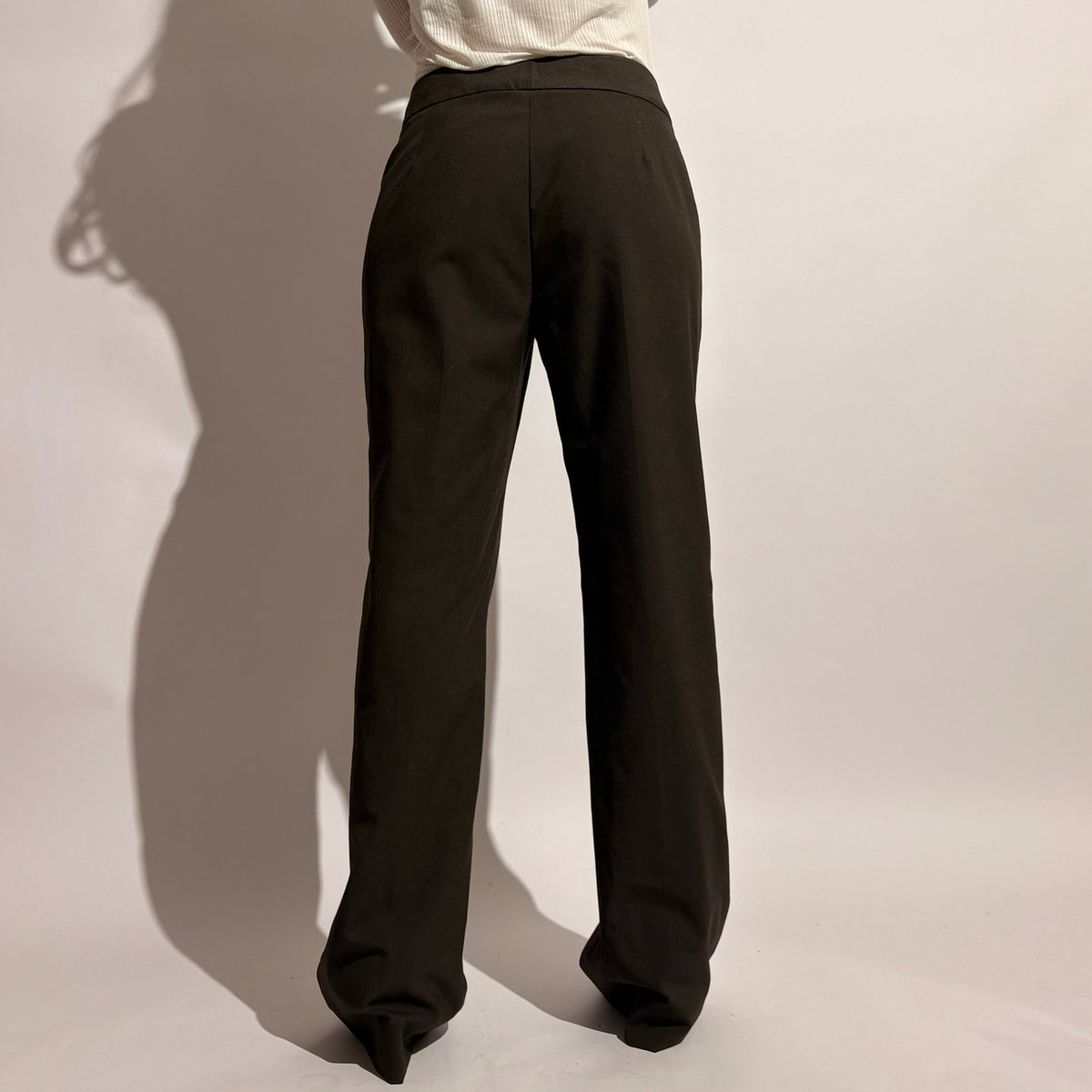 Dark Grey Mid Rise Flared Trousers - 4