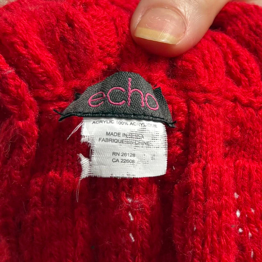 Echo Cherry Red Circle Scarf - Acrylic