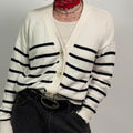 The Loft Navy & White Striped Cardigan | Classic Cotton
