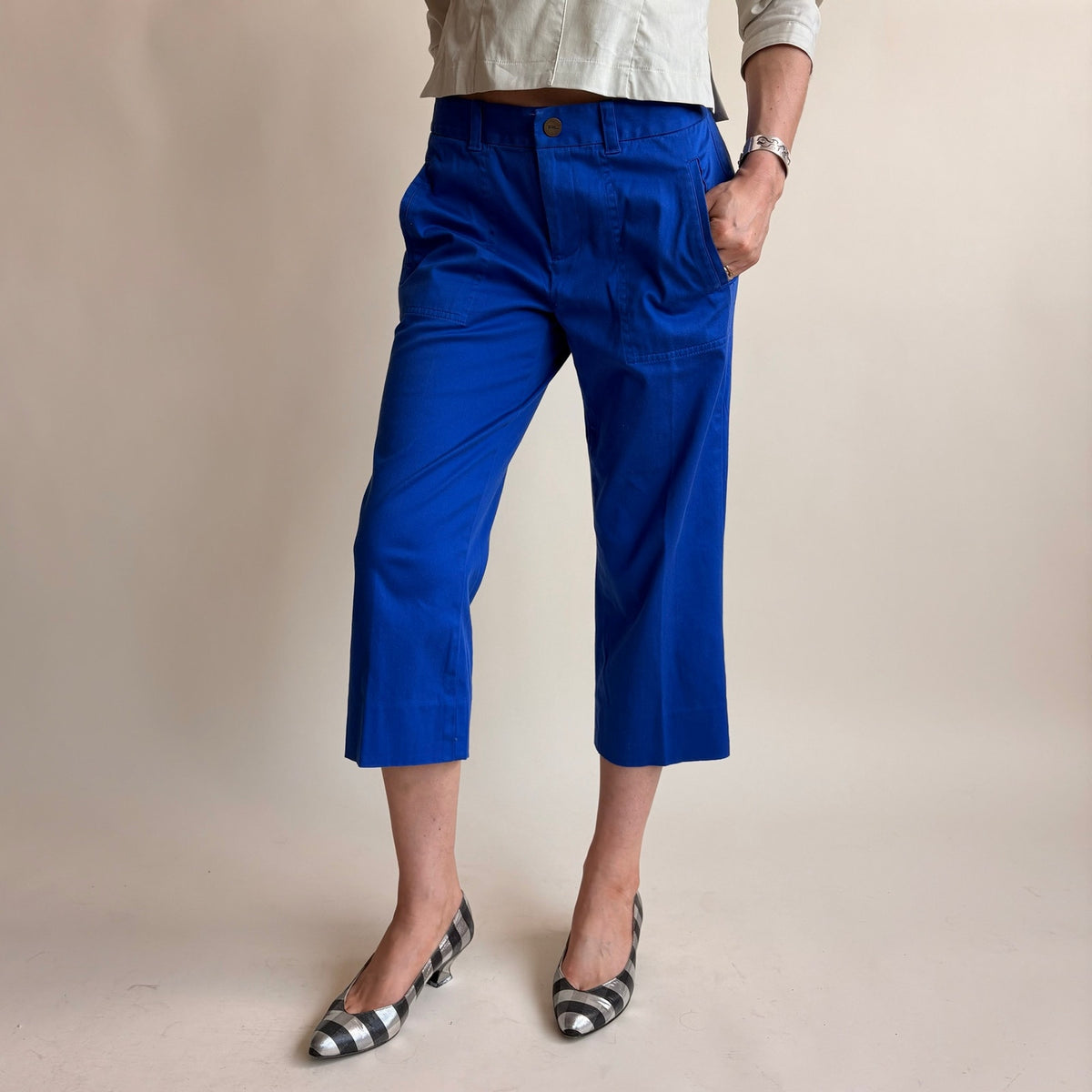 Ralph Lauren Sport Royal Blue Cropped Capris - Nautical Vibes, Size 4