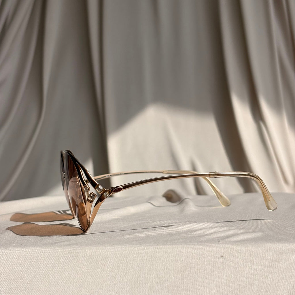 Vintage  Christian Dior 1970s/80s 2250 Sunglasses - Gold