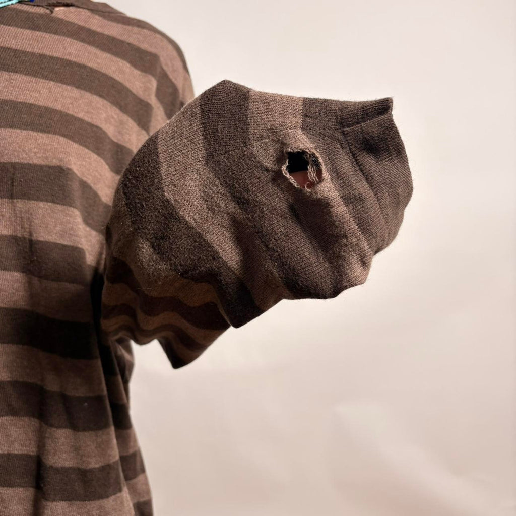 Sebastian Cooper Cashmere Blend Brown Stripped Sweater - M