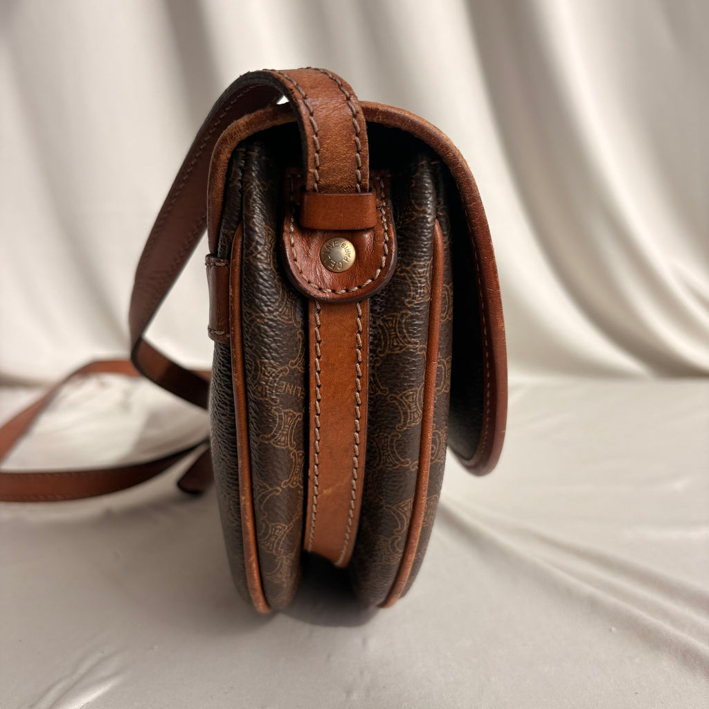Vintage Celine Macadam Triomphe Saddle Bag