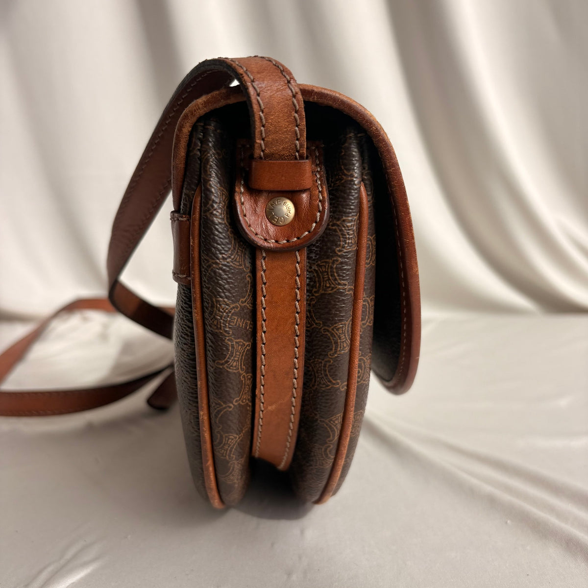 Vintage Celine Macadam Triomphe Saddle Bag