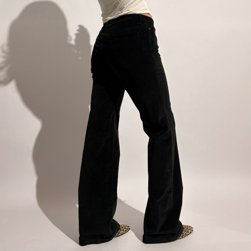 Banana Republic Black Velvet Bootcut Pants - NWT, Size 0