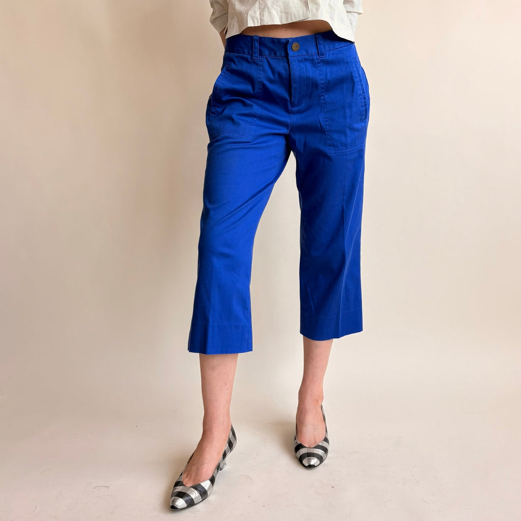 Ralph Lauren Sport Royal Blue Cropped Capris - Nautical Vibes, Size 4