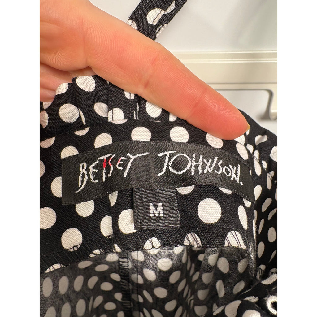 Betsey Johnson Black & White Polka Dot Dress - Small