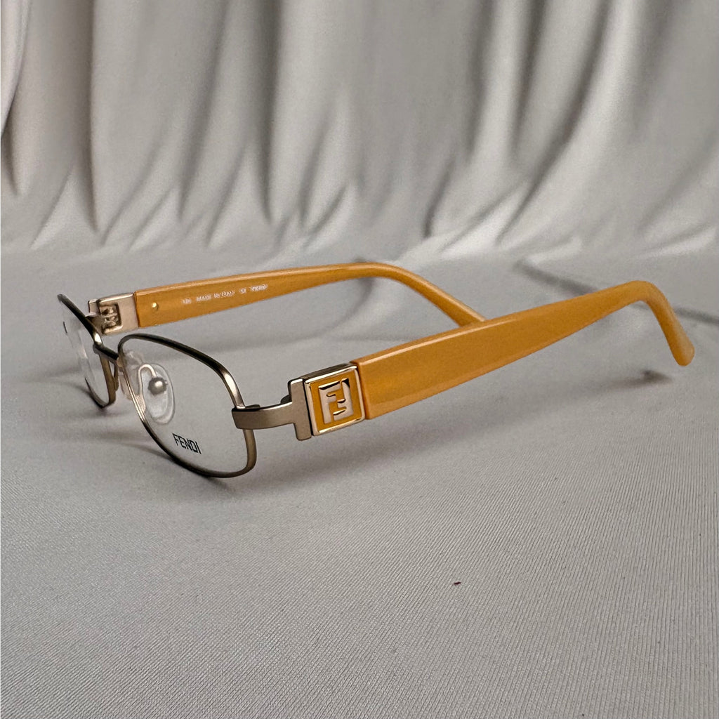 Authentic Fendi 905 715 Yellow Eyeglasses - 52-19-130