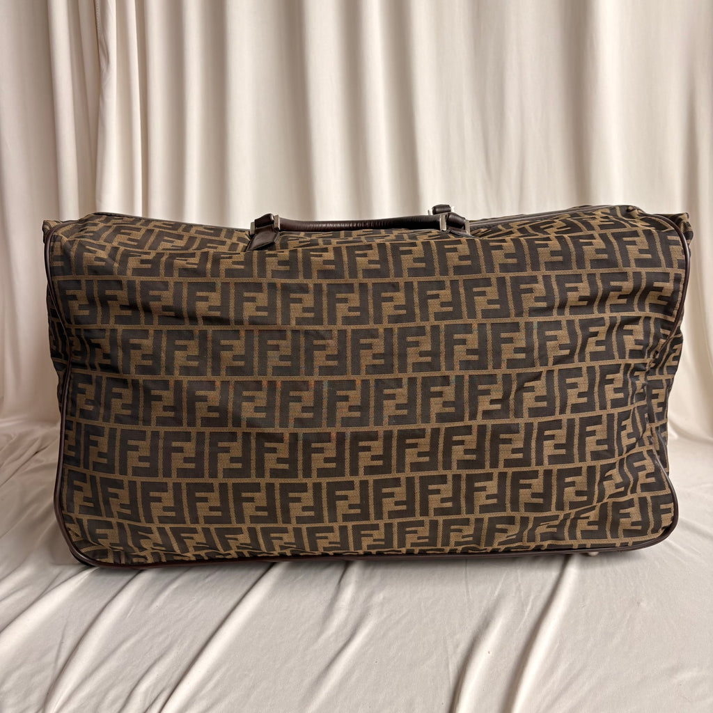Vintage Fendi Zucca Rolling Duffel Bag / Trolley Case - 1999 Collection