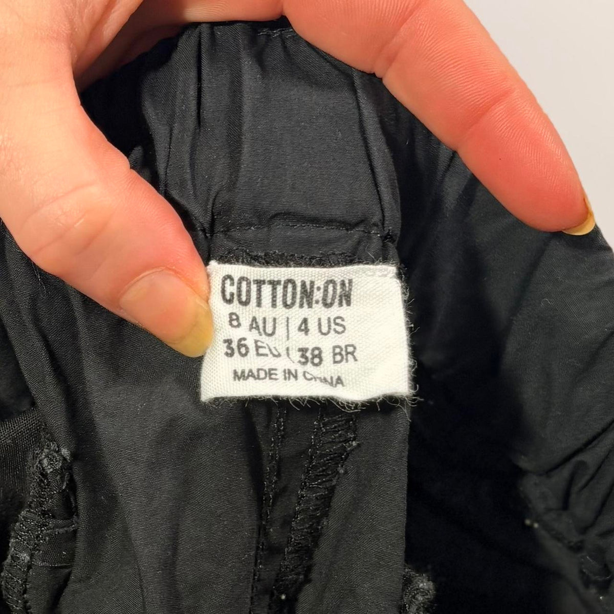 Cotton On Black Cargo Pants - Size 4