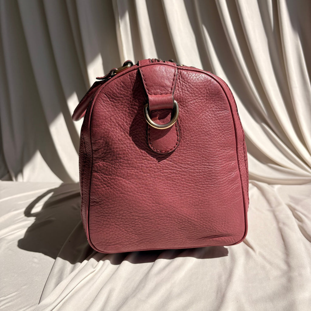 Gucci Web Joy Boston Bag Satchel - Pink Leather, Canvas Web Detail