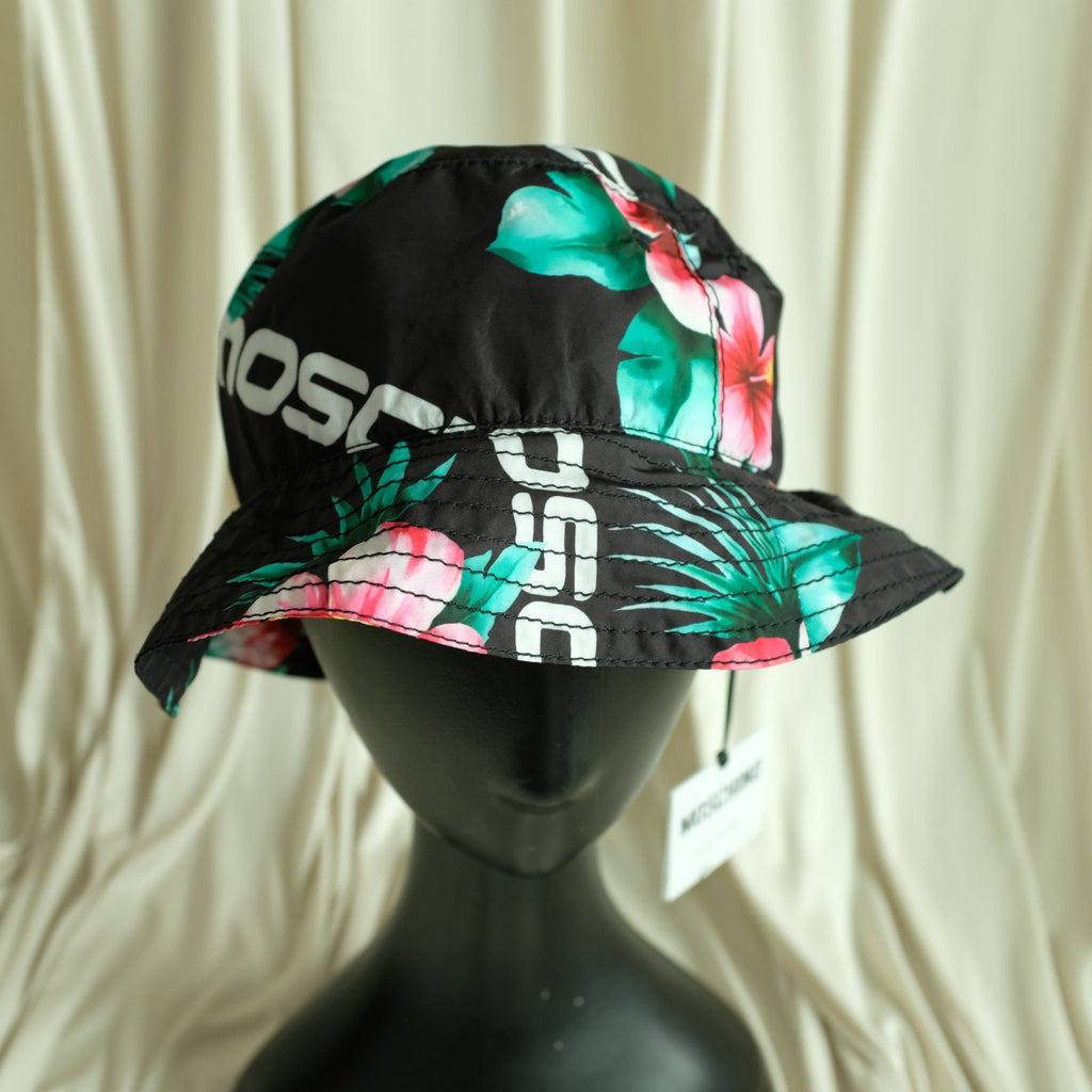 Moschino Floral Bucket Hat - Unisex, Logo Print, Made in Italy