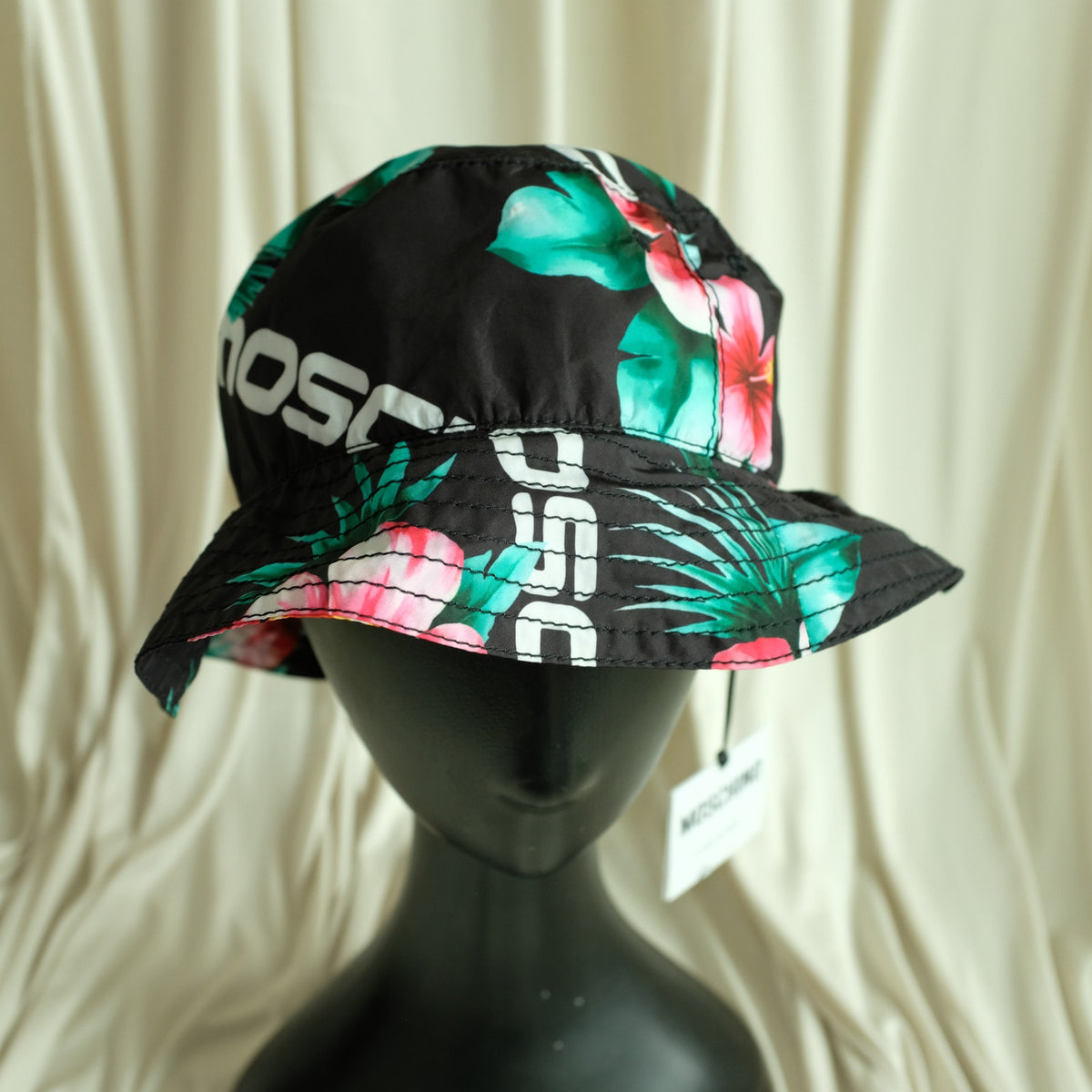 Moschino Floral Bucket Hat - Unisex, Logo Print, Made in Italy