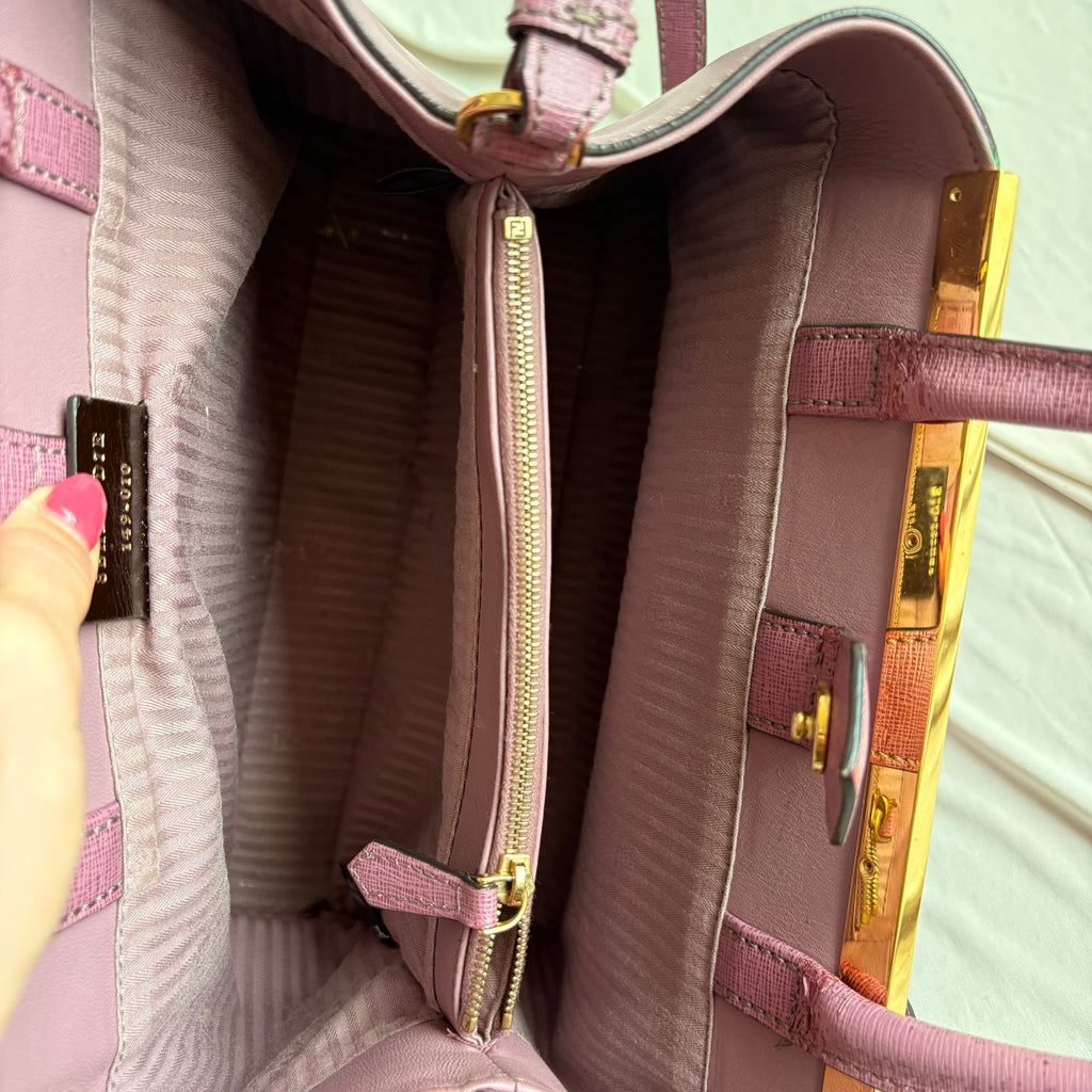 Fendi 2Jours Tote - Lilac/Old Rose Vitello Elite Leather