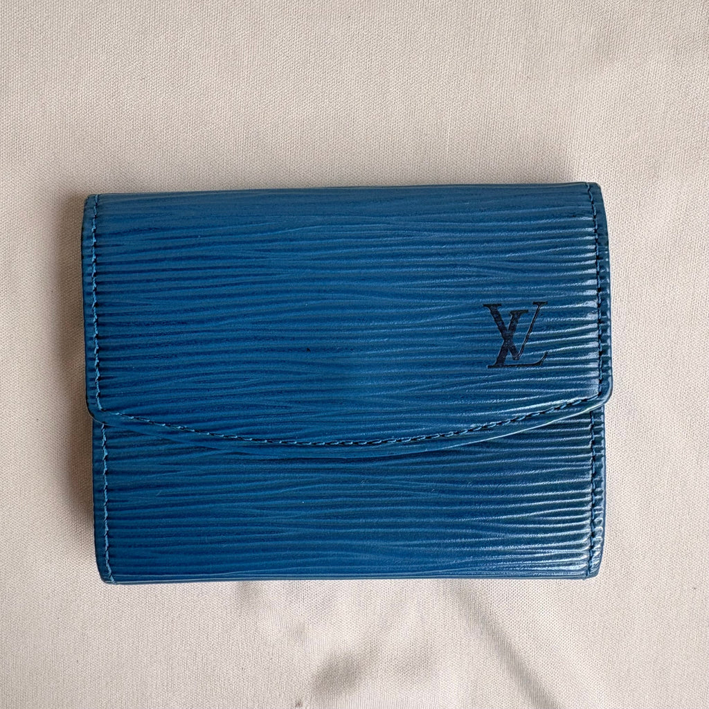 Louis Vuitton Toledo Blue Epi Leather Wallet