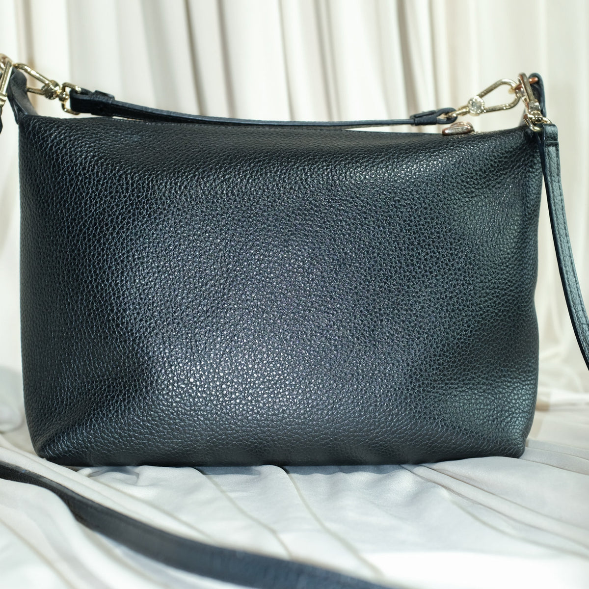 Furla Leather Crossbody Bag - Black, Gold Hardware, Made in Italy