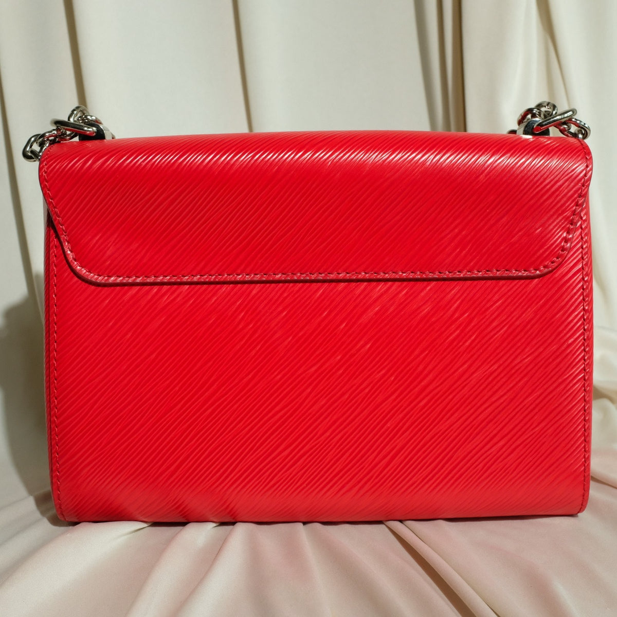 Louis Vuitton Twist MM Crossbody Bag - Red Epi Leather, Silver Hardware